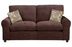 HOME Tabitha Large Fabric Sofa - Chocolate